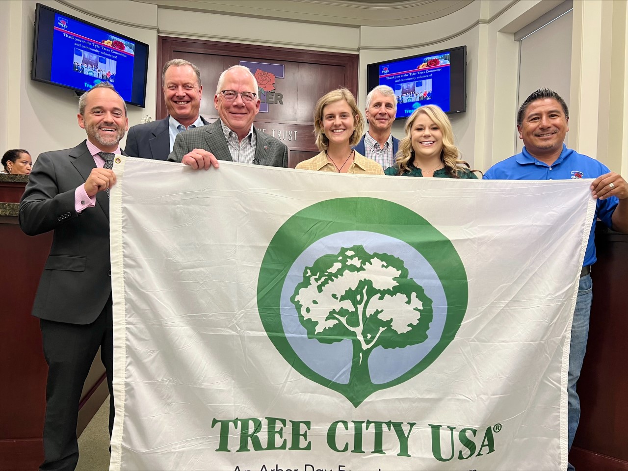 City Council with Parks for Tree City USA Growth award