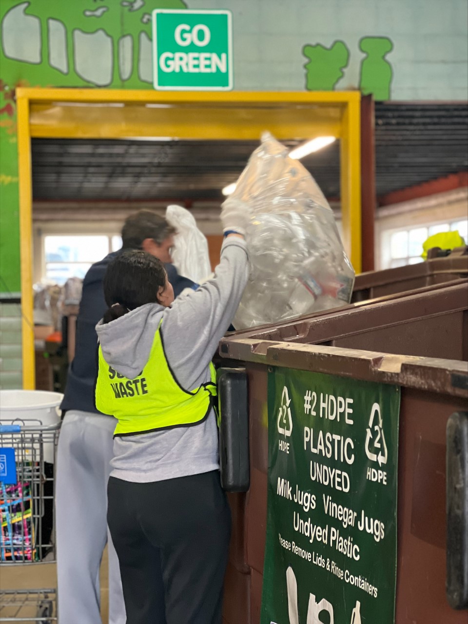 People recycling at the Downtown Tyler Recycle Center