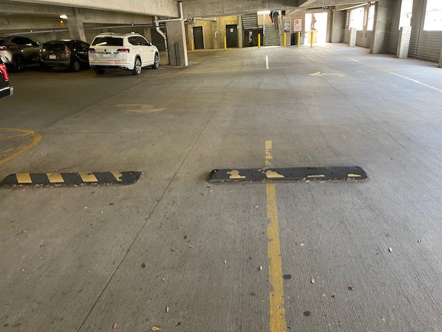 Fair Plaza Parking Garage striping