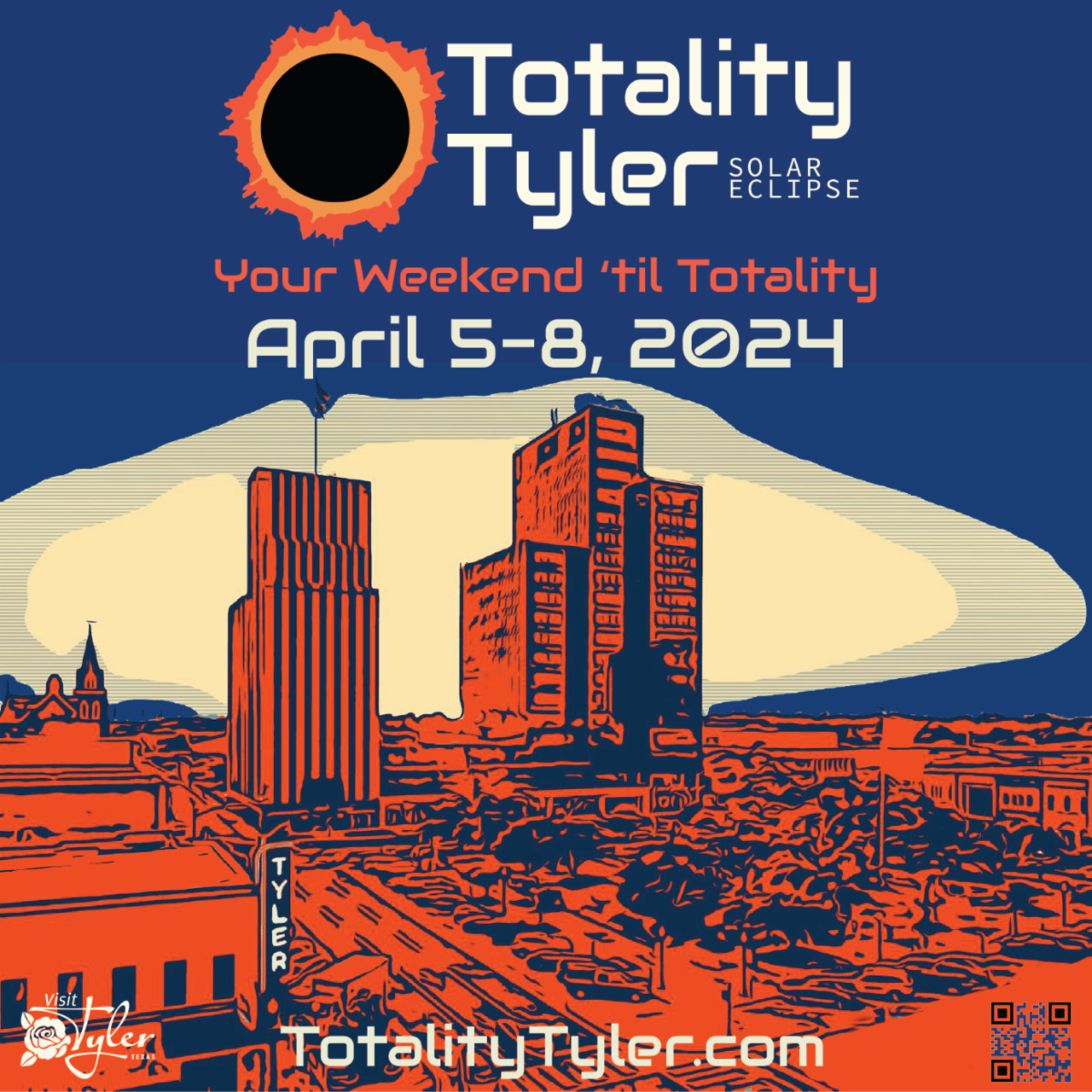 Totality Tyler Total Eclipse poster for April 8