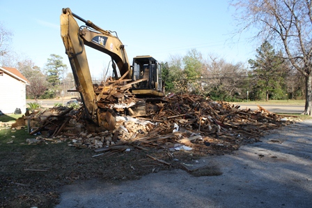 Demolished building