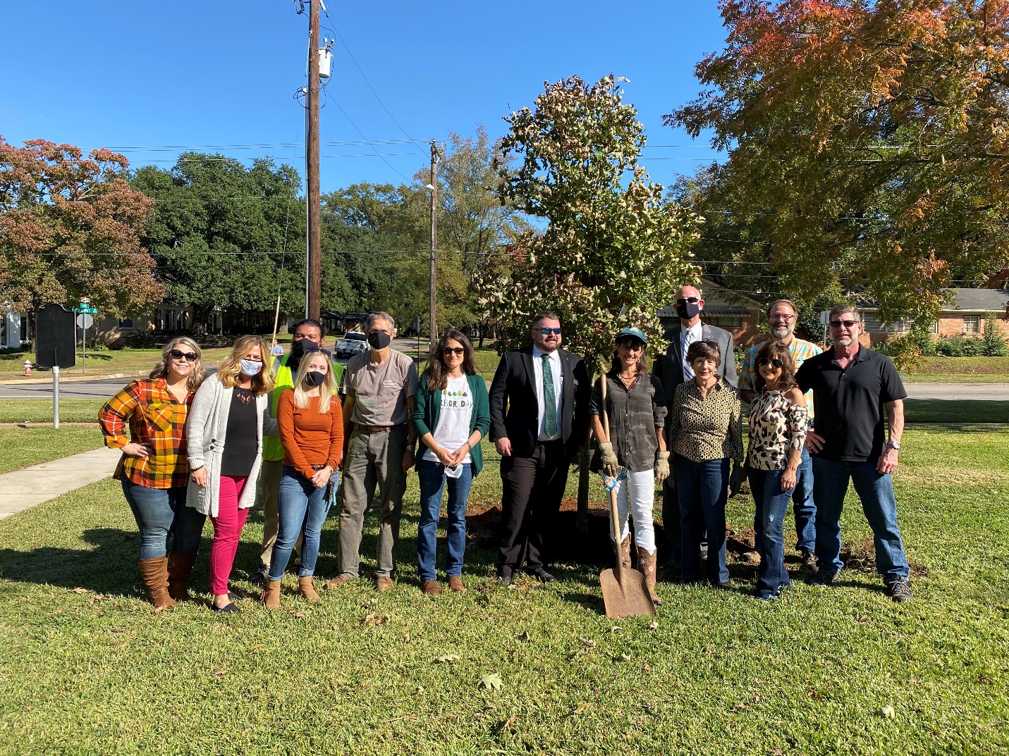 Tree planting honoring Mary Kay Lust