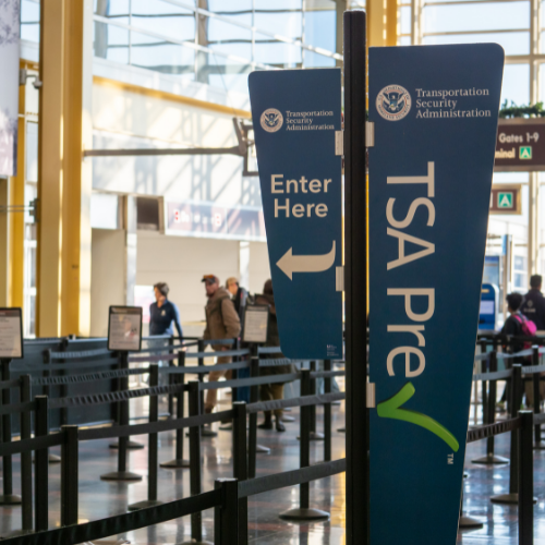 TSA airport stock image