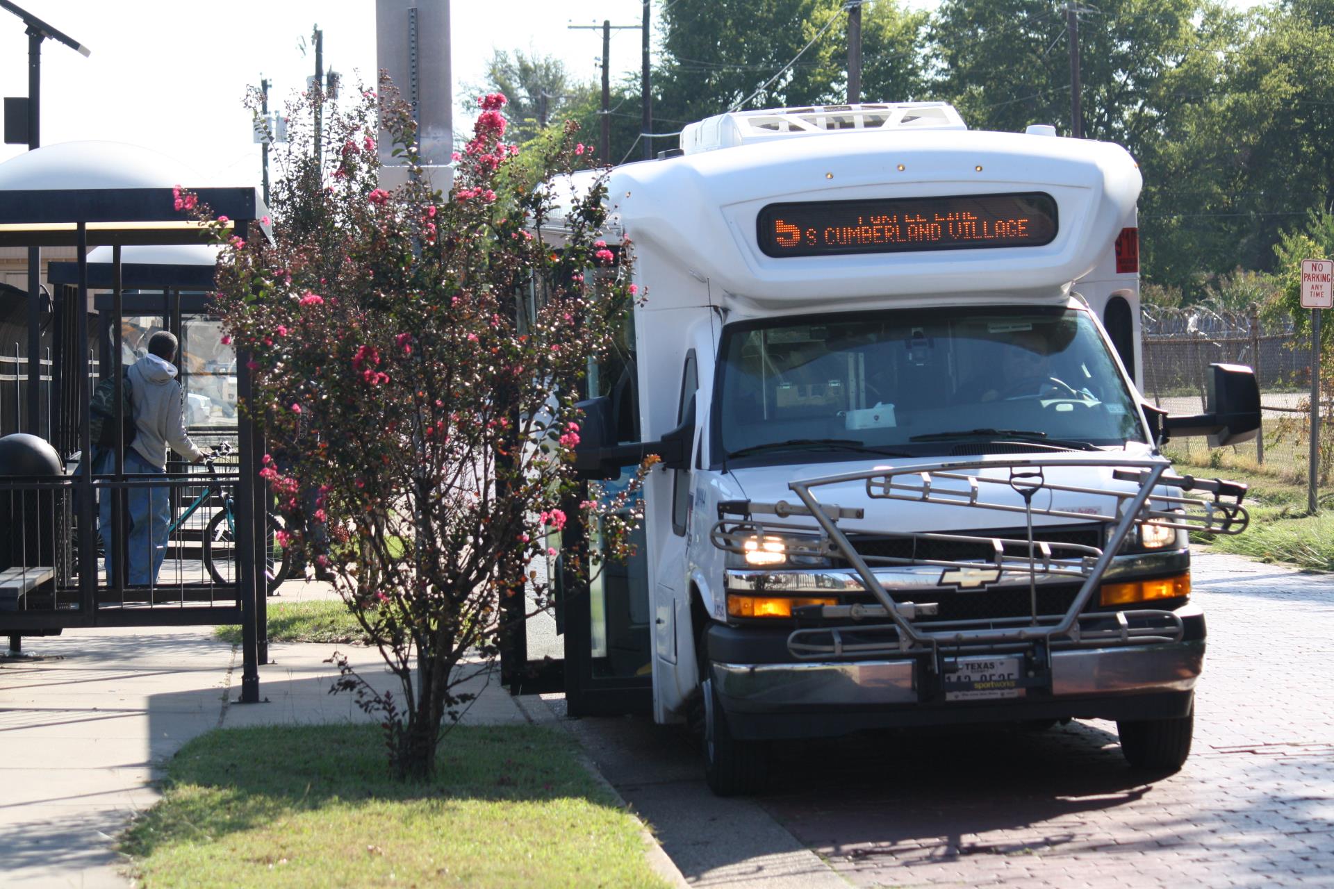 Tyler Transit bus at a stop